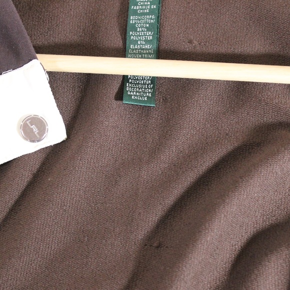 LAUREN RALPH LAUREN Active Crested Cream Brown Jacket Full Zip Size 2XL - Picture 10 of 13